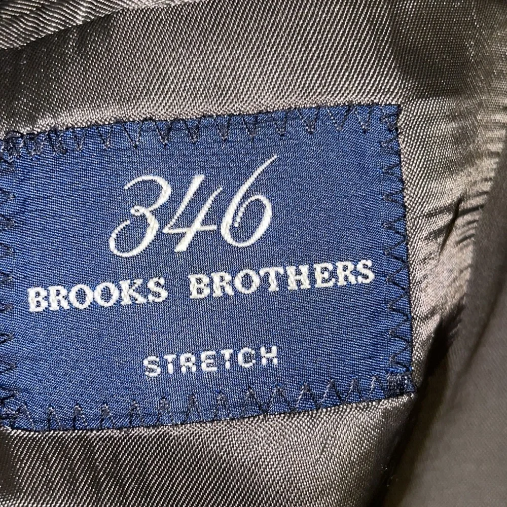 346 Brooks Brothers Wool Blazer Sports Coat 45R Brown 2 Button Single Breast